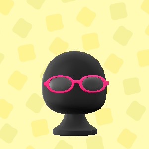 あつ森のオーバルめがねのマゼンタ