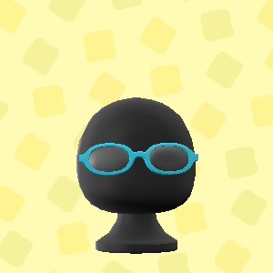 あつ森のオーバルめがねのブルー