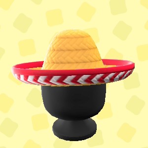 あつ森のソンブレロのナチュラル×レッド