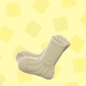 あつ森のあなあきソックスのホワイト