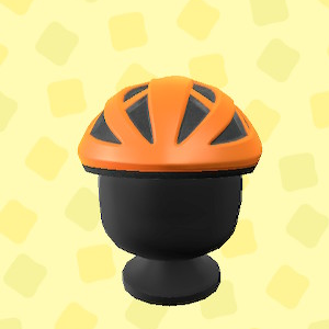 あつ森のサイクルヘルメットのオレンジ