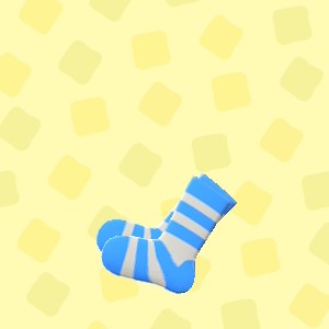 あつ森のボーダーソックスのライトブルー