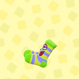 あつ森のキャラクターソックスのグリーン