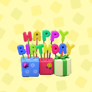あつ森のバースデーキャンドル