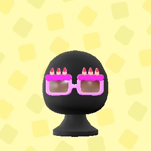 あつ森のバースデーサングラスのピンク