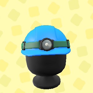 あつ森のライトつきヘルメットのブルー