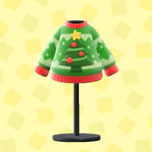 あつ森のクリスマスセーターのグリーン