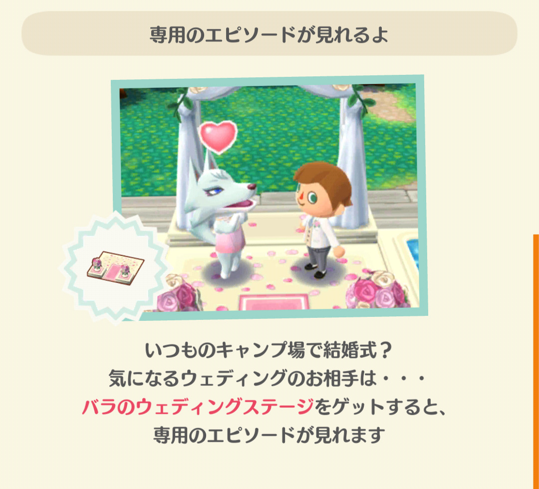 ポケ森のビアンカのローズウェディングのフォーチュンクッキーのエピソードを見る条件