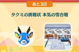 ポケ森のタクミの挑戦状　本気の雪合戦