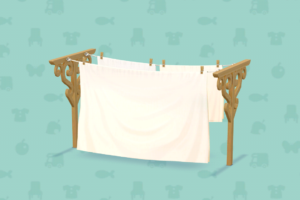 ポケ森のおおきなシーツのせんたくもの