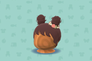 ポケ森のうさみみおだんごウィッグ