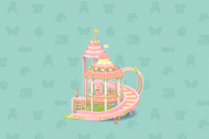 ポケ森のうさぎこうえんのすべりだい