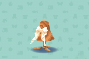 ポケ森のシフォンバックリボン・ゴールド