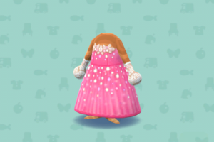 ポケ森のラグジュアリードレス・ピンク