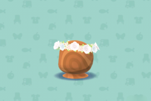 ポケ森のホワイトローズのはなかんむり