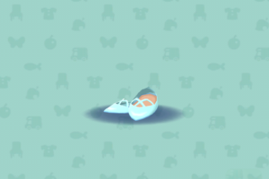 ポケ森のクロスエナメルパンプス・ブルー