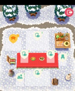 ポケ森のイベントレッスンのクリスマスのあったかスープ３の指定家具設置前