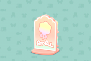 ポケ森のわたあめショップのかんばん