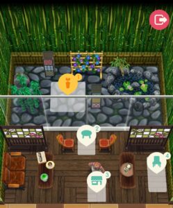 ポケ森のタクミの挑戦状の避暑地の甘味処の指定家具設置前