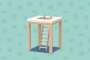ポケ森のロフトルームのはしご