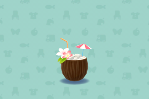 ポケ森のビーチのココナッツジュース