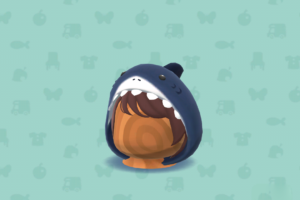 ポケ森のサメフード・ネイビー