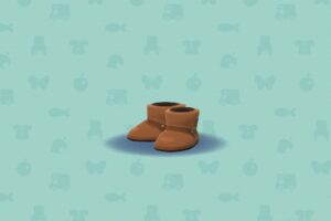 ポケ森のレザーベルトブーツ・ブラウン
