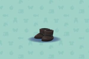 ポケ森のレザーベルトブーツ・ブラック