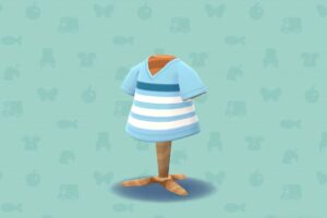 ポケ森のボーダーTシャツ・ブルーホワイト
