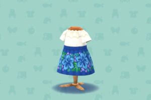 ポケ森のはながらリゾートワンピ・ブルー