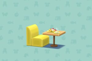 ポケ森のいちごパンケーキのテーブルセット