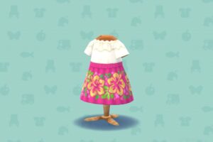 ポケ森のはながらリゾートワンピ・ピンク