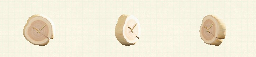 あつ森のまるたのかべかけどけいのホワイトウッド