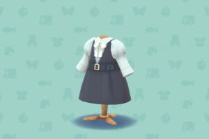 ポケ森のあきいろトレンチワンピ・ネイビー
