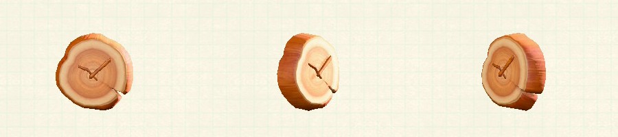 あつ森のまるたのかべかけどけいのオレンジウッド