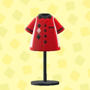 あつ森のボウリングシャツのレッド
