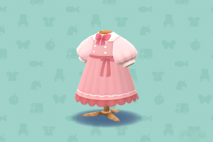 ポケ森のふんわりスリーブワンピ・ピンク