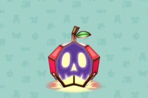 ポケ森のステンドグラスのリンゴランプ