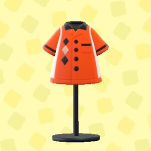 あつ森のボウリングシャツのオレンジ
