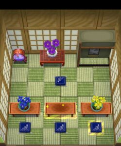 ポケ森のタクミの挑戦状の生け花教室の指定家具設置後