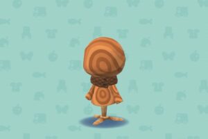 ポケ森のニットなスヌード・ブラウン