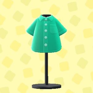 あつ森のはんそでワイシャツのグリーン