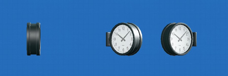 あつ森のりょうめんウォールクロックのブラック