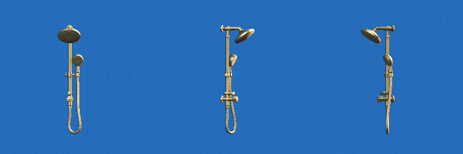 あつ森のシャワーセットのゴールド