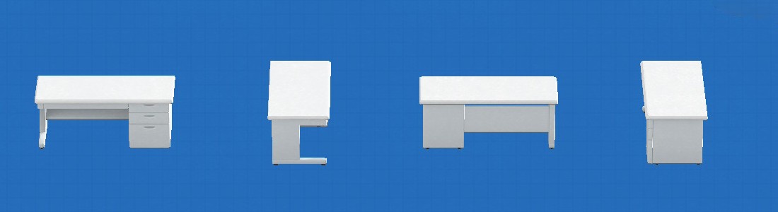 あつ森のオフィスのデスクのホワイト