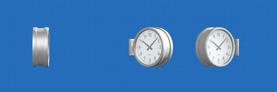 あつ森のりょうめんウォールクロックのシルバー