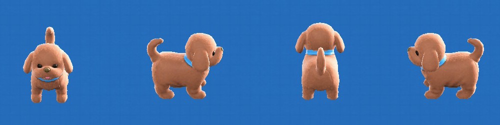 あつ森のいぬのぬいぐるみのレッド