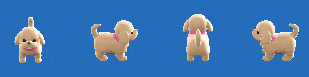 あつ森のいぬのぬいぐるみのベージュ