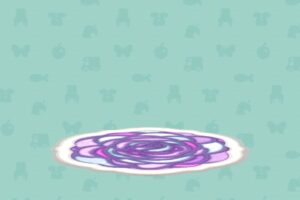 ポケ森のバラのステンドグラスラグ（ホワイト）