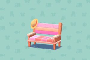 ポケ森のさくらいろのベンチ